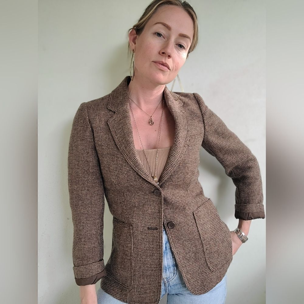 The Tweedy Bird Vintage 70s Womens Wool Blazer S